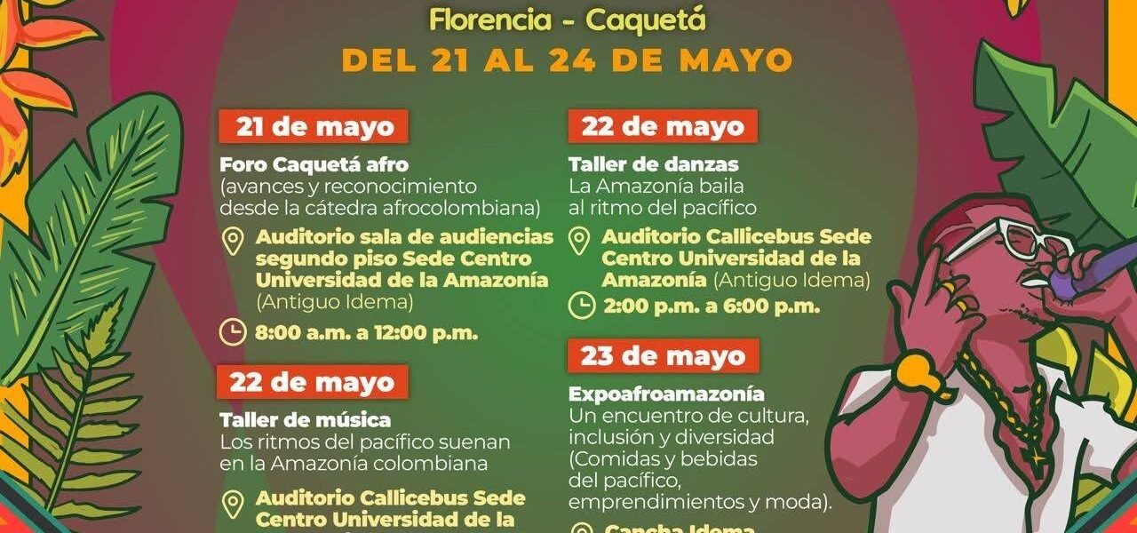 FLORENCIA CELEBRA EL DÍA DE LA AFROCOLOMBIANIDAD CON ACTIVIDADES DEL FESTIVAL FOLCLÓRICO AFROCAQUETEÑO
