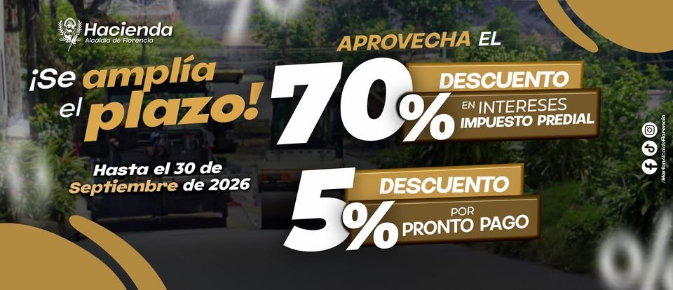 ALCALDÍA MUNICIPAL AMPLÍA BENEFICIOS TRIBUTARIOS PARA SUS CONTRIBUYENTES HASTA EL 30 DE SEPTIEMBRE